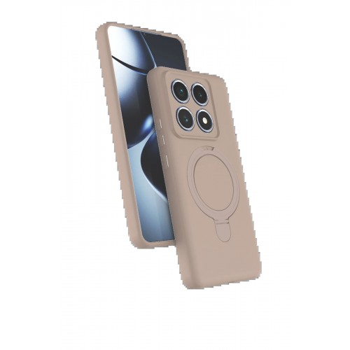 LRZ02 Xiaomi Mi 14T Pro Regal Magsafe Standlı Kapak - Çöl Titanyum
