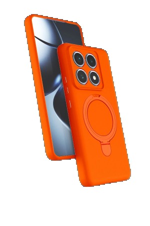 LRZ02 Xiaomi Mi 14T Pro Regal Magsafe Standlı Kapak - Turuncu&hellip;