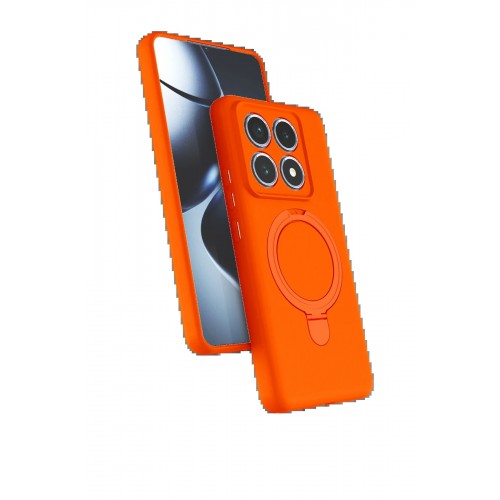 LRZ02 Xiaomi Mi 14T Pro Regal Magsafe Standlı Kapak - Turuncu