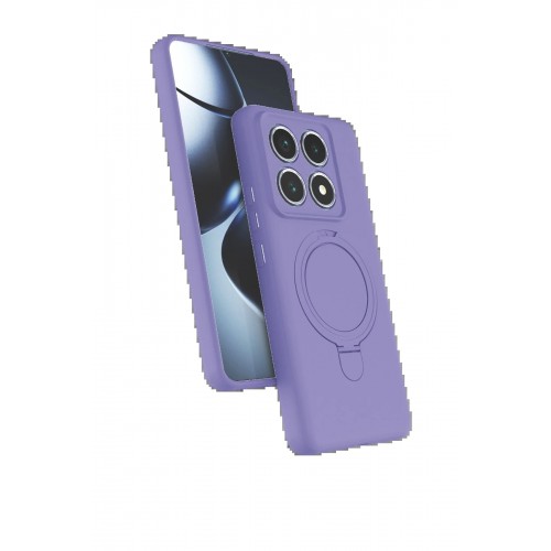 LRZ02 Xiaomi Mi 14T Pro Regal Magsafe Standlı Kapak - Lila