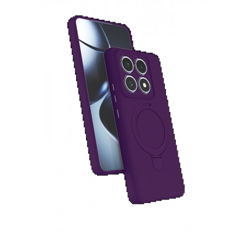 LRZ02 Xiaomi Mi 14T Pro Regal Magsafe Standlı Kapak - Derin Mor