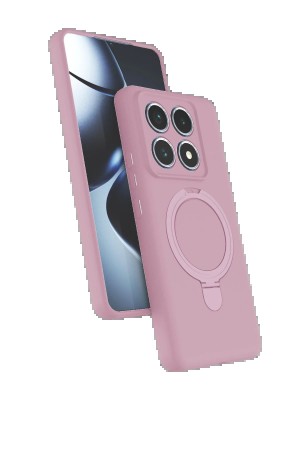 LRZ02 Xiaomi Mi 14T Pro Regal Magsafe Standlı Kapak - Açık Pembe&hellip;