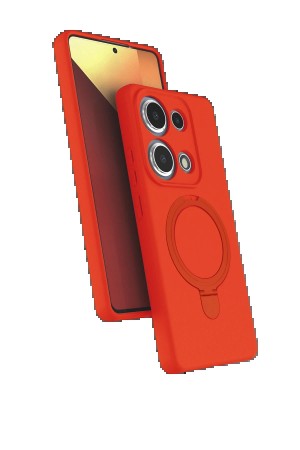 LRZ02 Xiaomi Redmi Note 13 Pro 4G Regal Magsafe Standlı Kapak - Turuncu&hellip;