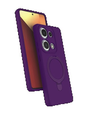 LRZ02 Xiaomi Redmi Note 13 Pro 4G Regal Magsafe Standlı Kapak - Derin Mor&hellip;