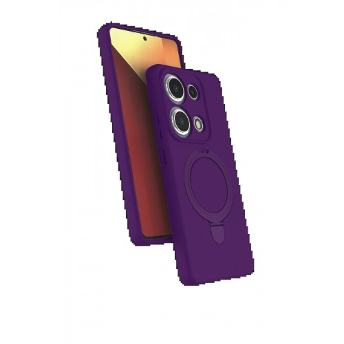 LRZ02 Xiaomi Redmi Note 13 Pro 4G Regal Magsafe Standlı Kapak - Derin Mor