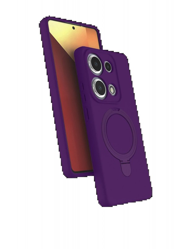 LRZ02 Xiaomi Redmi Note 13 Pro 4G Regal Magsafe Standlı Kapak - Derin Mor&hellip;
