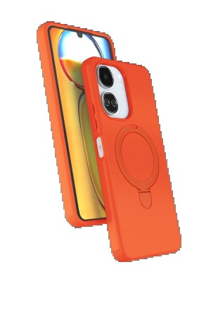 LRZ02 Xiaomi Redmi 13C Regal Magsafe Standlı Kapak - Turuncu&hellip;