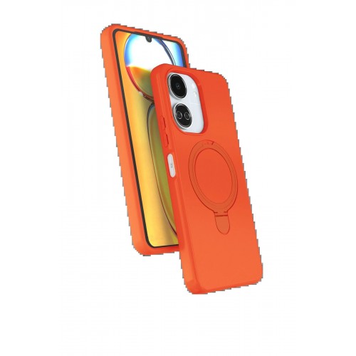 LRZ02 Xiaomi Redmi 13C Regal Magsafe Standlı Kapak - Turuncu