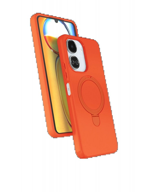 LRZ02 Xiaomi Redmi 13C Regal Magsafe Standlı Kapak - Turuncu&hellip;