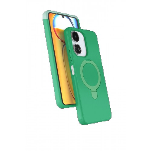 LRZ02 Xiaomi Redmi 13C Regal Magsafe Standlı Kapak - Yeşil