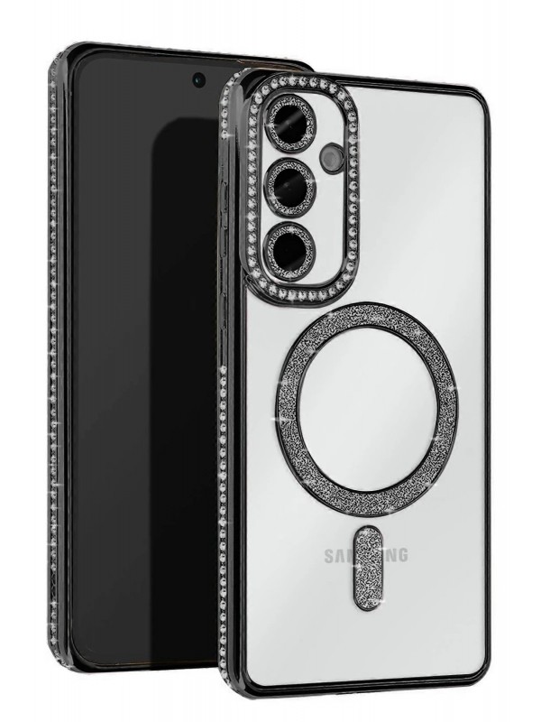 LRZ02 Samsung Galaxy A35 5G Joke Simli Magneticsafe Kılıf - Siyah&hellip;