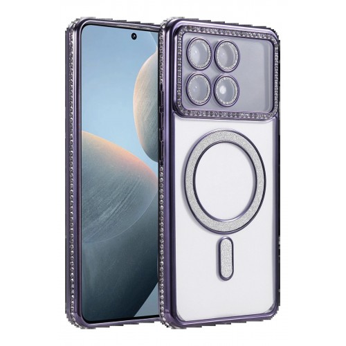 LRZ02 Xiaomi Poco X6 Pro Joke Simli Magneticsafe Kılıf - Derin Mor