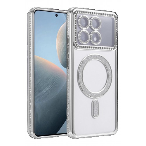 LRZ02 Xiaomi Poco X6 Pro Joke Simli Magneticsafe Kılıf - Gümüş
