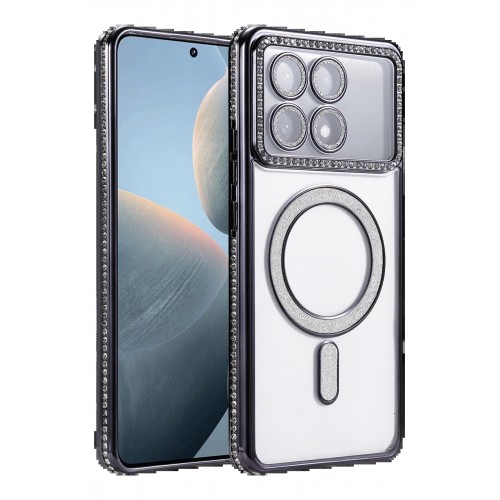 LRZ02 Xiaomi Poco X6 Pro Joke Simli Magneticsafe Kılıf - Siyah