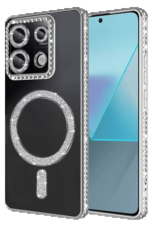 LRZ02 Xiaomi Redmi 13C Joke Simli Magneticsafe Kılıf - Gümüş&hellip;