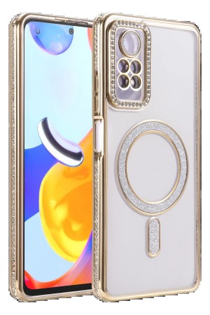 LRZ02 Xiaomi Redmi Note 12 Pro 4G Joke Simli Magneticsafe Kılıf - Gold&hellip;