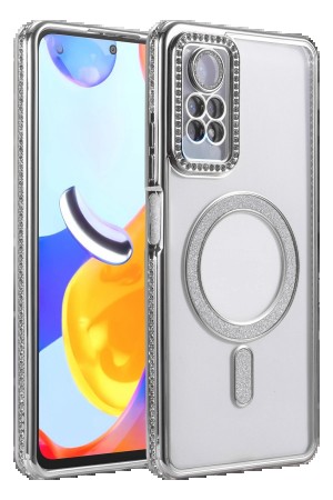 LRZ02 Xiaomi Redmi Note 12 Pro 4G Joke Simli Magneticsafe Kılıf - Gümü&hellip;