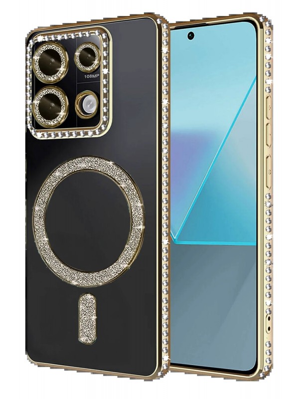 LRZ02 Xiaomi Redmi Note 13 Pro 4G Joke Simli Magneticsafe Kılıf - Gold&hellip;