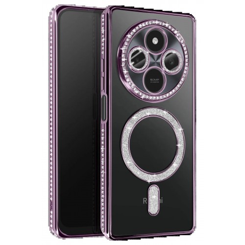 LRZ02 Xiaomi Redmi 14C Joke Simli Magneticsafe Kılıf - Derin Mor