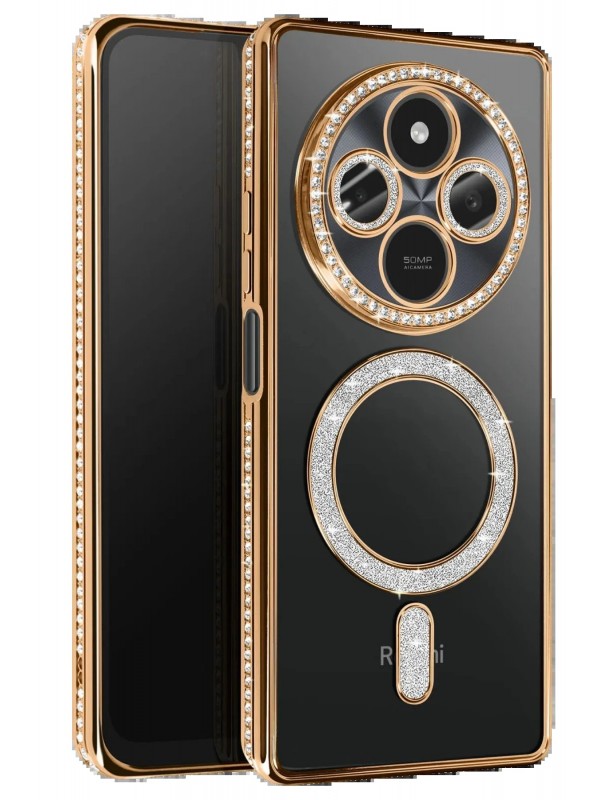 LRZ02 Xiaomi Redmi 14C Joke Simli Magneticsafe Kılıf - Gold&hellip;