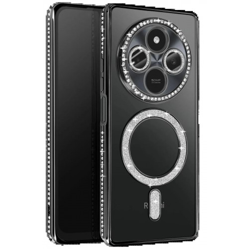 LRZ02 Xiaomi Redmi 14C Joke Simli Magneticsafe Kılıf - Siyah