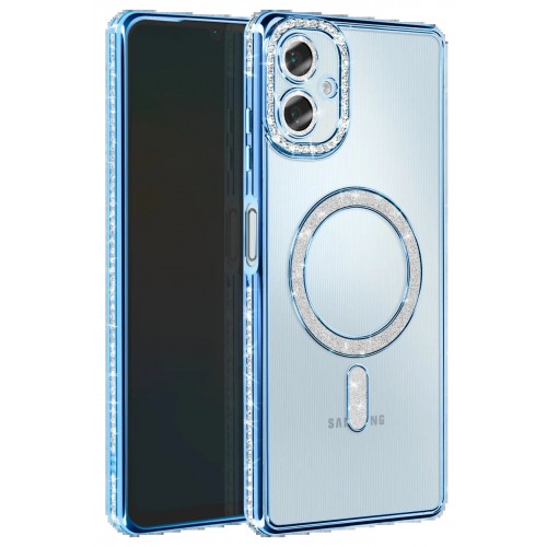 LRZ02 Samsung Galaxy A06 Joke Simli Magneticsafe Kılıf - Mavi