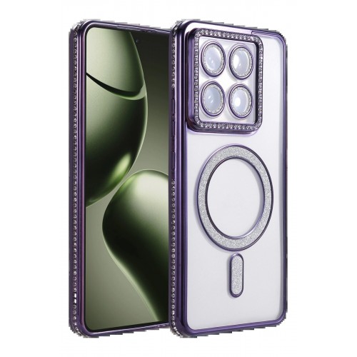 LRZ02 Xiaomi Mi 14T Pro Joke Simli Magneticsafe Kılıf - Derin Mor