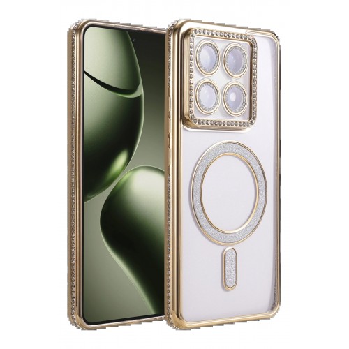 LRZ02 Xiaomi Mi 14T Pro Joke Simli Magneticsafe Kılıf - Gold