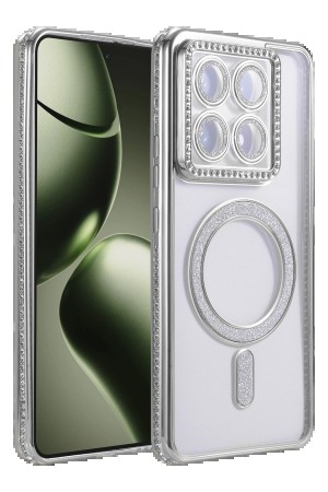 LRZ02 Xiaomi Mi 14T Pro Joke Simli Magneticsafe Kılıf - Gümüş&hellip;