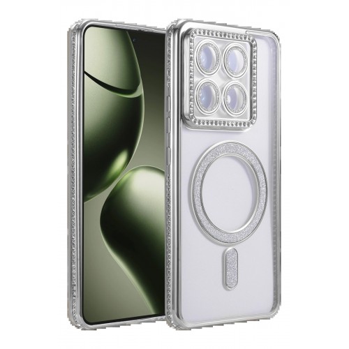 LRZ02 Xiaomi Mi 14T Pro Joke Simli Magneticsafe Kılıf - Gümüş