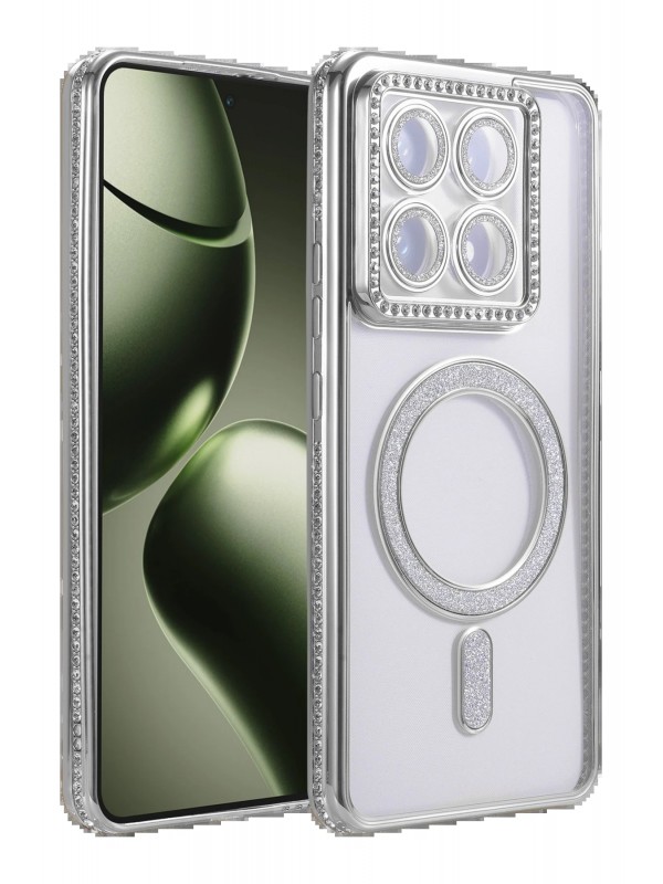 LRZ02 Xiaomi Mi 14T Pro Joke Simli Magneticsafe Kılıf - Gümüş&hellip;