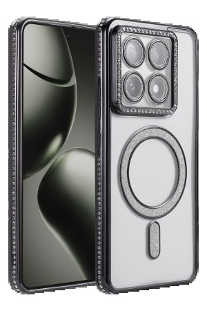 LRZ02 Xiaomi Mi 14T Pro Joke Simli Magneticsafe Kılıf - Siyah&hellip;