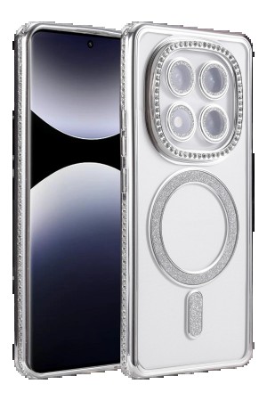 LRZ02 Xiaomi Redmi Note 14 Pro 4G Joke Simli Magneticsafe Kılıf - Gümü&hellip;