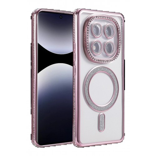 LRZ02 Xiaomi Redmi Note 14 Pro 5G Joke Simli Magneticsafe Kılıf - Pembe