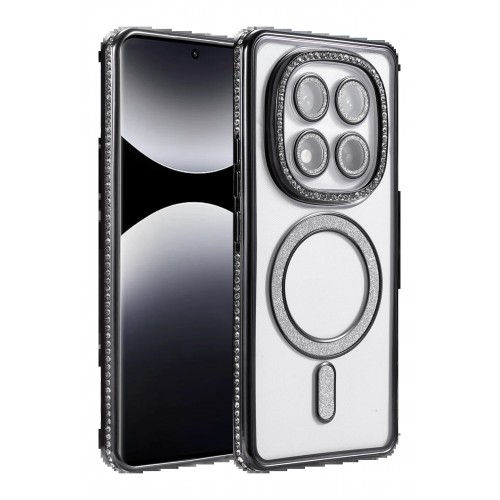 LRZ02 Xiaomi Redmi Note 14 Pro 5G Joke Simli Magneticsafe Kılıf - Siyah