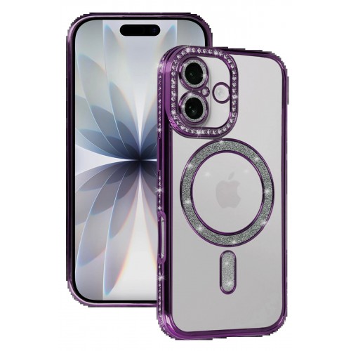 LRZ02 Apple iPhone 17 Joke Simli Magneticsafe Kılıf - Derin Mor