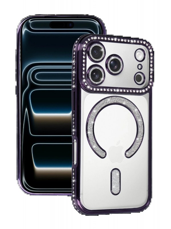 LRZ02 Apple iPhone 17 Pro Joke Simli Magneticsafe Kılıf - Derin Mor&hellip;