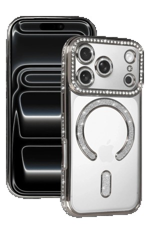 LRZ02 Apple iPhone 17 Pro Joke Simli Magneticsafe Kılıf - Gümüş&hellip;