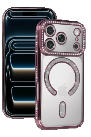 LRZ02 Apple iPhone 17 Pro Joke Simli Magneticsafe Kılıf - Pembe&hellip;