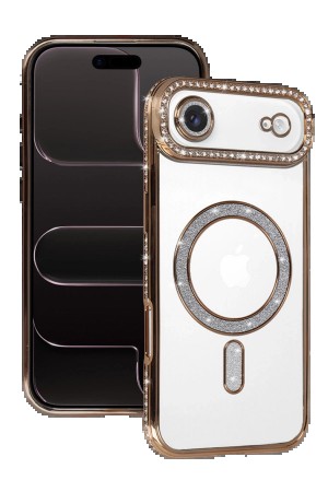 LRZ02 Apple iPhone 17 Air Joke Simli Magneticsafe Kılıf - Gold&hellip;