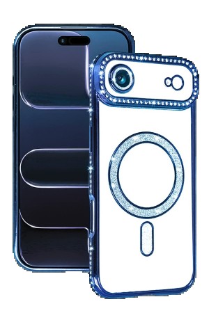 LRZ02 Apple iPhone 17 Air Joke Simli Magneticsafe Kılıf - Mavi&hellip;