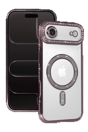 LRZ02 Apple iPhone 17 Air Joke Simli Magneticsafe Kılıf - Pembe&hellip;