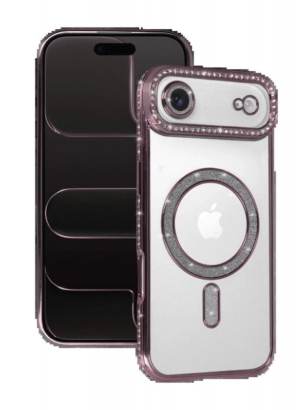 LRZ02 Apple iPhone 17 Air Joke Simli Magneticsafe Kılıf - Pembe&hellip;