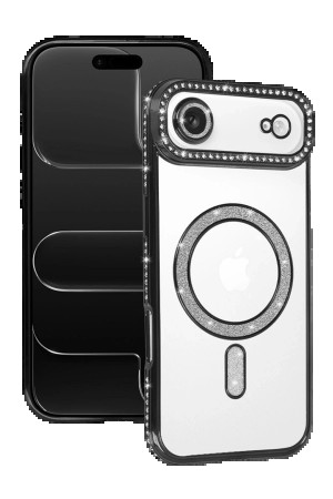 LRZ02 Apple iPhone 17 Air Joke Simli Magneticsafe Kılıf - Siyah&hellip;