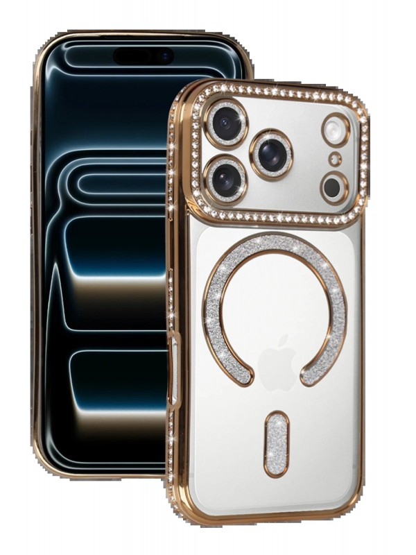 LRZ02 Apple iPhone 17 Pro Max Joke Simli Magneticsafe Kılıf - Gold&hellip;