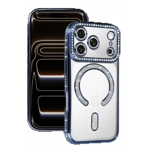 LRZ02 Apple iPhone 17 Pro Max Joke Simli Magneticsafe Kılıf - Mavi