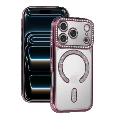 LRZ02 Apple iPhone 17 Pro Max Joke Simli Magneticsafe Kılıf - Pembe