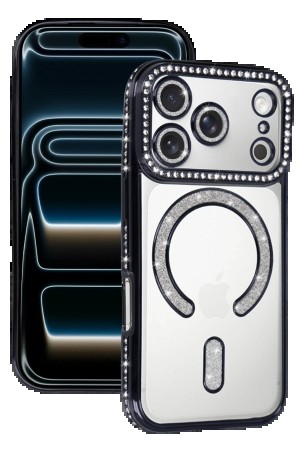 LRZ02 Apple iPhone 17 Pro Max Joke Simli Magneticsafe Kılıf - Siyah&hellip;