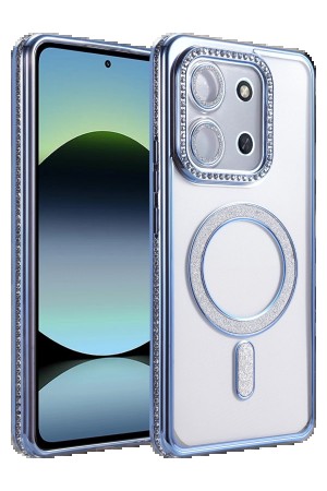 LRZ02 Xiaomi Redmi 15C 4G Joke Simli Magneticsafe Kılıf - Mavi&hellip;