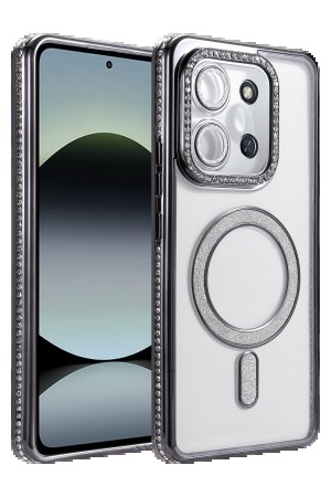 LRZ02 Xiaomi Redmi 15C 4G Joke Simli Magneticsafe Kılıf - Siyah&hellip;